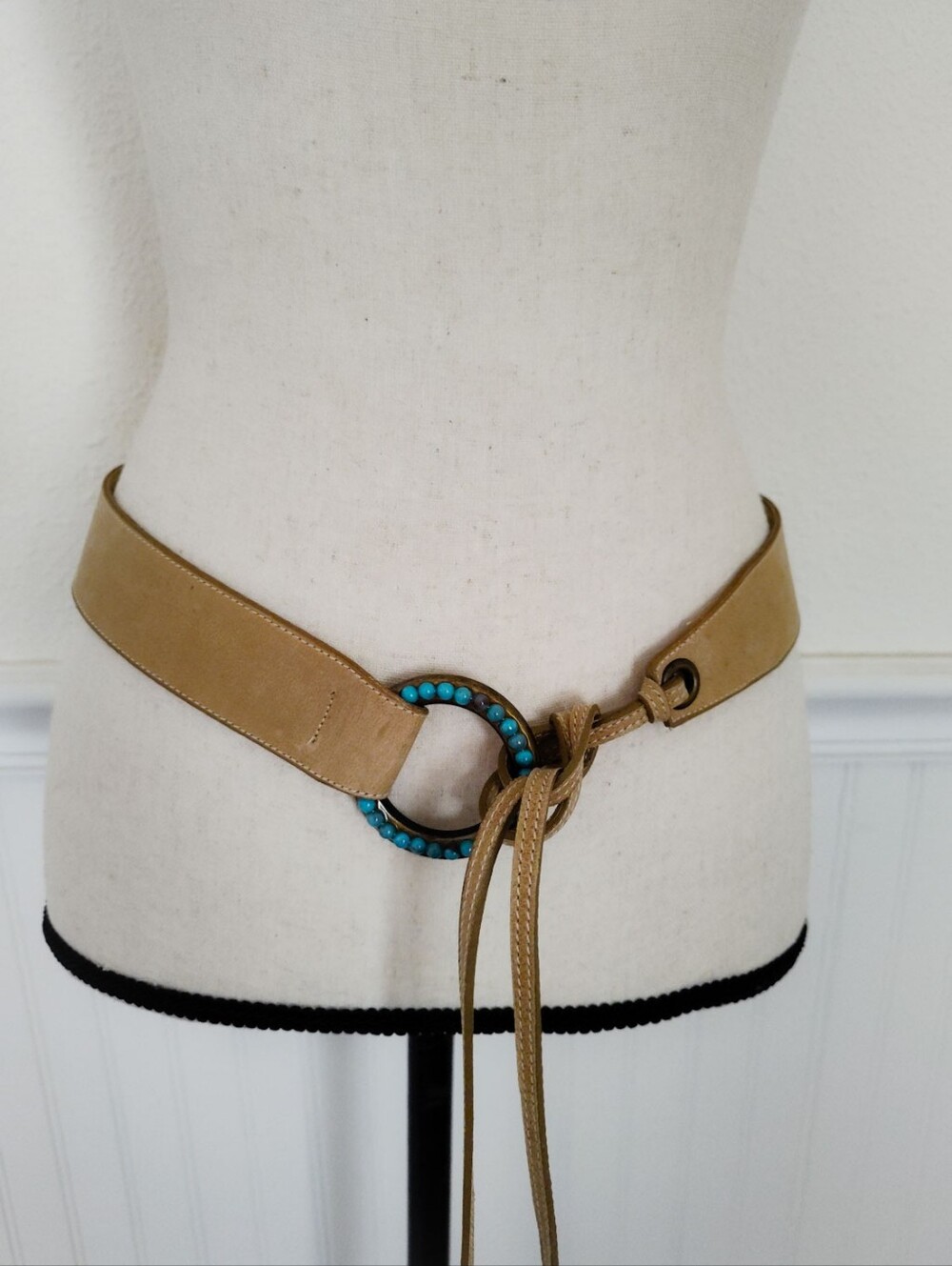 Beautiful Hippie Boho Western Festival Leather Belt Size Medium